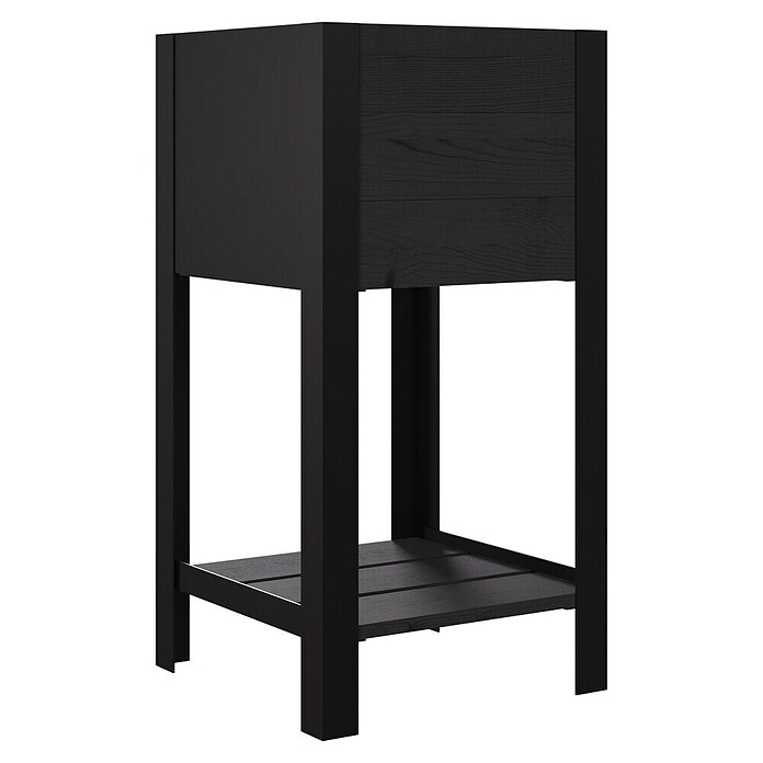 Upyard Hochbeet Modernbox hoch (36 x 36 x 72 cm, Holz, Schwarz) | BAUHAUS