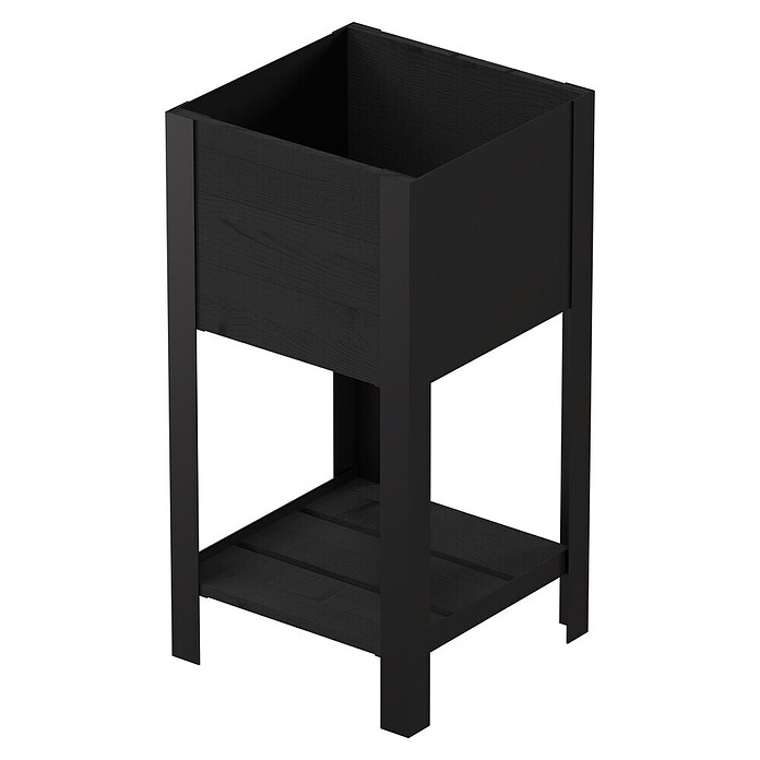 Upyard Hochbeet Modernbox hoch (36 x 36 x 72 cm, Holz, Schwarz) | BAUHAUS