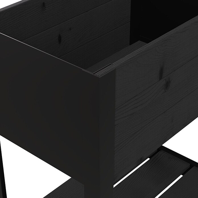 Upyard Huerto Modernbox alto (58 x 36 x 72 cm, Madera, Negro) | BAUHAUS