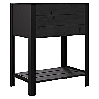 Upyard Huerto Modernbox alto (58 x 36 x 72 cm, Madera, Negro)