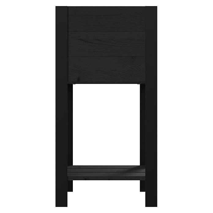 Upyard Hochbeet Modernbox hoch (36 x 36 x 72 cm, Holz, Schwarz) | BAUHAUS