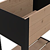 Upyard Hochbeet Modernbox hoch (58 x 36 x 72 cm, Holz, Braun/Schwarz) | BAUHAUS