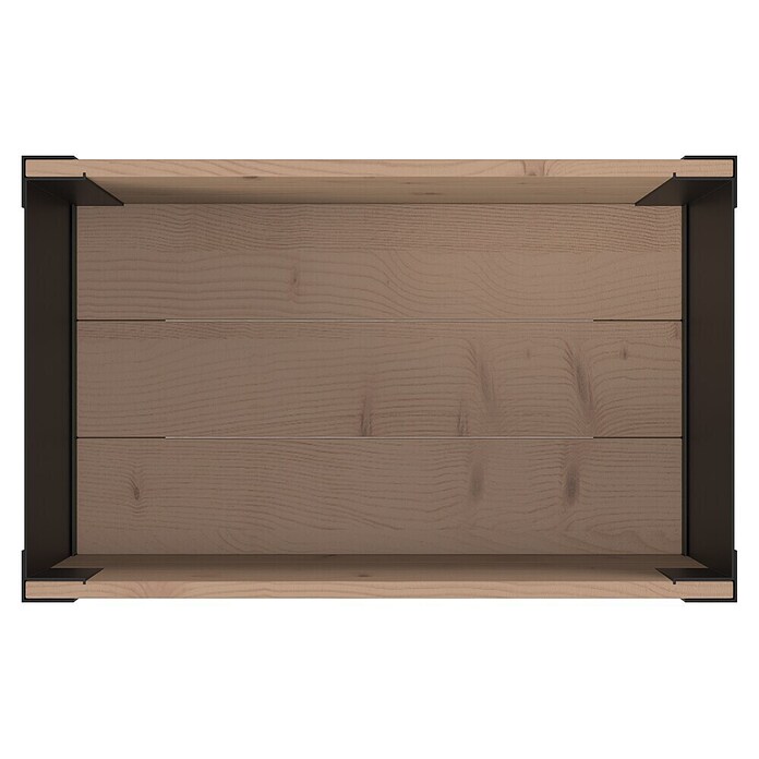 Upyard Hochbeet Modernbox hoch (58 x 36 x 72 cm, Holz, Braun/Schwarz) | BAUHAUS
