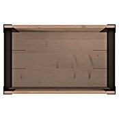 Upyard Hochbeet Modernbox hoch (58 x 36 x 72 cm, Holz, Braun/Schwarz) | BAUHAUS