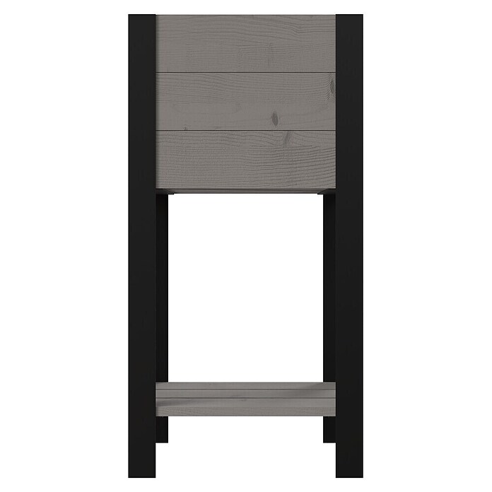 Upyard Hochbeet Modernbox hoch (36 x 36 x 72 cm, Holz, Grau) | BAUHAUS