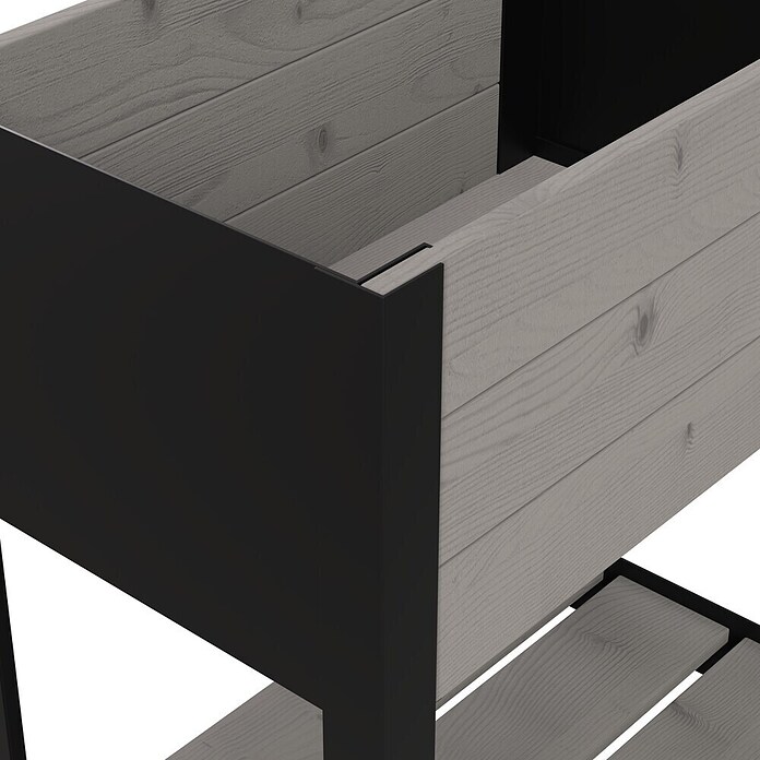 Upyard Hochbeet Modernbox hoch (58 x 36 x 72 cm, Holz, Grau) | BAUHAUS