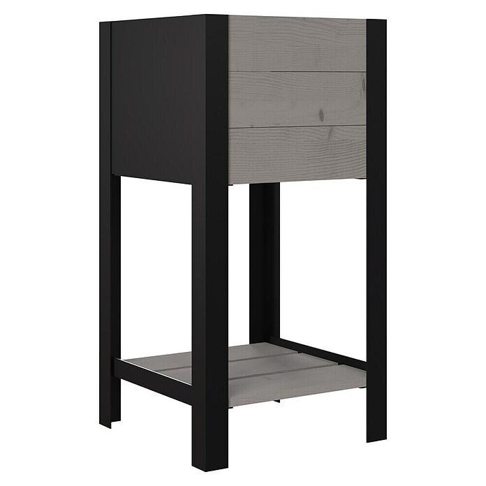 Upyard Hochbeet Modernbox hoch (36 x 36 x 72 cm, Holz, Grau) | BAUHAUS