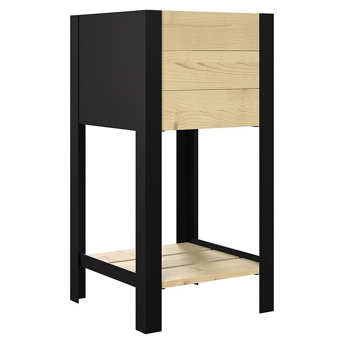 Upyard Huerto Modernbox alto (36 x 36 x 72 cm, Madera, Natural) | BAUHAUS
