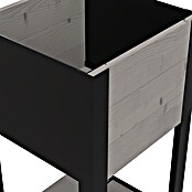 Upyard Hochbeet Modernbox hoch (36 x 36 x 72 cm, Holz, Grau) | BAUHAUS