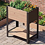 Upyard Hochbeet Modernbox hoch (58 x 36 x 72 cm, Holz, Braun/Schwarz) | BAUHAUS