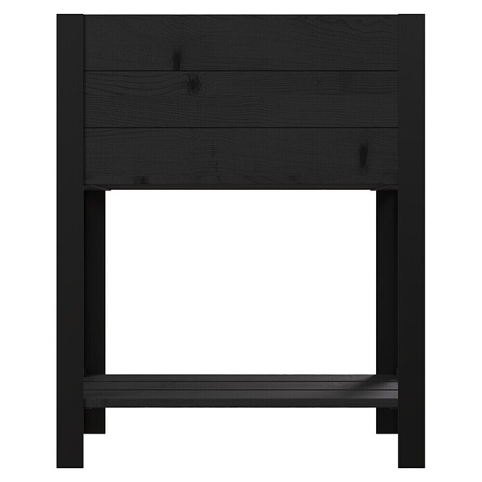 Upyard Huerto Modernbox alto (58 x 36 x 72 cm, Madera, Negro) | BAUHAUS