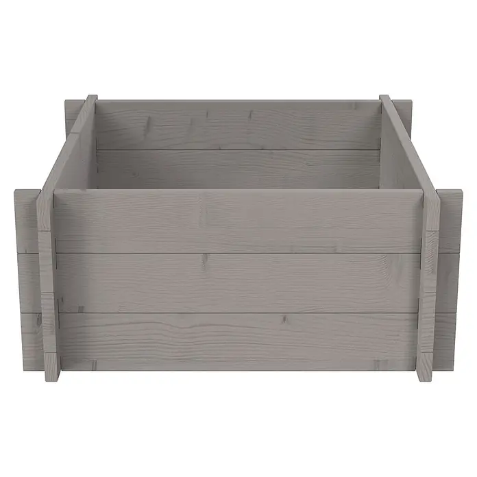 Upyard Hochbeet Multibox - L x B x H: 59 x 59 x 29,5 cm, Holz, Grau - Graues Hochbeet aus Holz.