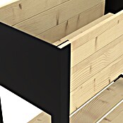 Upyard Hochbeet Modernbox hoch (78 x 36 x 72 cm, Holz, Natur/Schwarz) | BAUHAUS