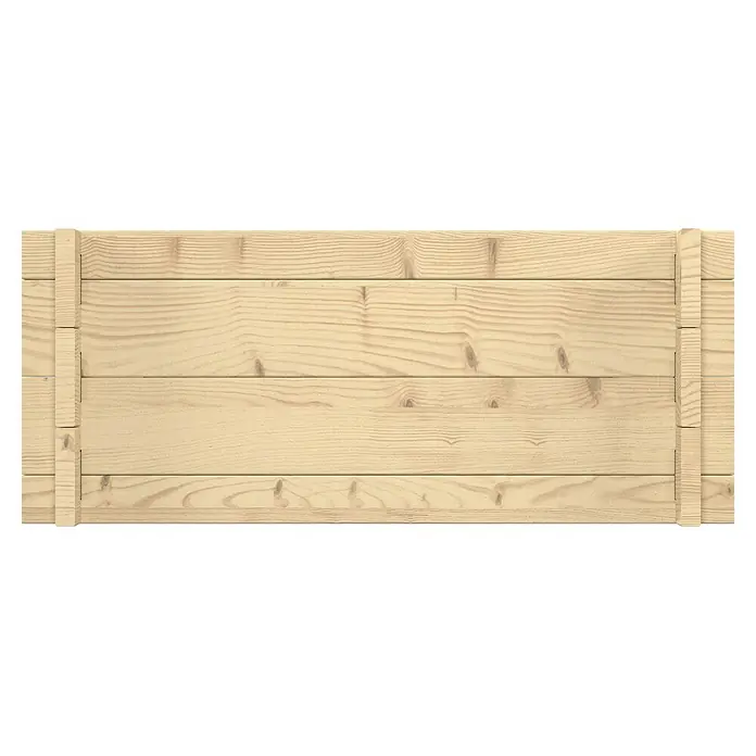 Upyard Hochbeet Multibox - L x B x H: 59 x 59 x 29,5 cm, Holz, Natur - Helle Holzkistenplatte mit horizontalen Brettern und vertikalen Streben.