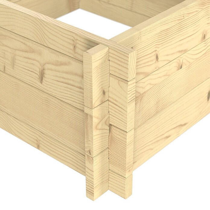 Upyard Hochbeet Multibox (L x B x H: 59 x 59 x 29,5 cm, Holz, Natur) | BAUHAUS