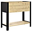 Upyard Hochbeet Modernbox hoch (78 x 36 x 72 cm, Holz, Natur/Schwarz) | BAUHAUS