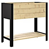 Upyard Hochbeet Modernbox hoch (78 x 36 x 72 cm, Holz, Natur/Schwarz) | BAUHAUS