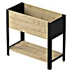 Upyard Hochbeet Modernbox hoch (78 x 36 x 72 cm, Holz, Natur/Schwarz) | BAUHAUS