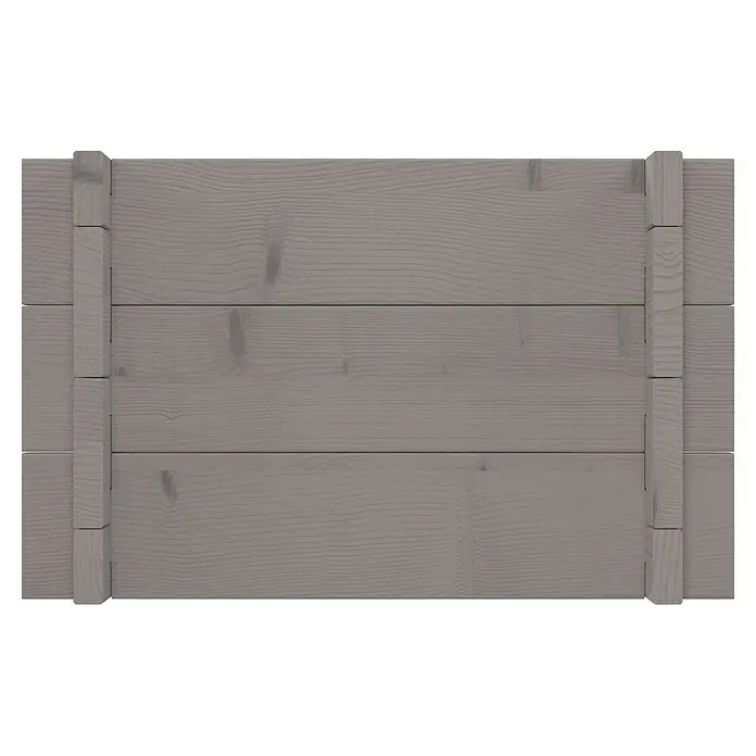 Upyard Hochbeet Multibox - L x B x H: 79 x 39,5 x 29,5 cm, Holz, Grau - Graues Holzpaneel mit horizontalen Brettern und vertikalen Seitenleisten, Maserung sichtbar.