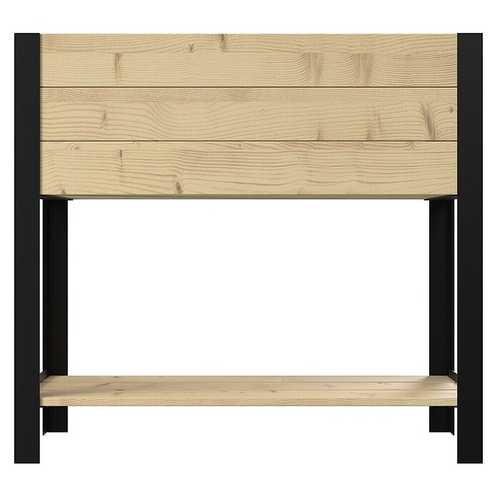 Upyard Hochbeet Modernbox hoch (78 x 36 x 72 cm, Holz, Natur/Schwarz) | BAUHAUS