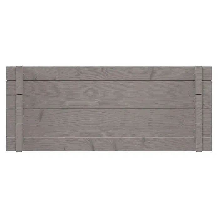 Upyard Hochbeet Multibox - L x B x H: 59 x 59 x 29,5 cm, Holz, Grau - Graues Holzfensterladen mit horizontalen Lamellen und vertikalen Stützleisten.