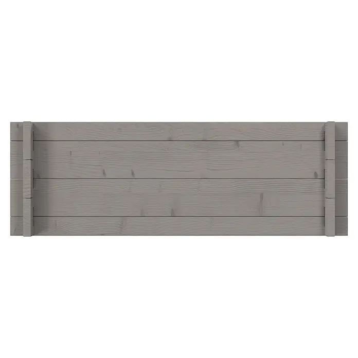 Upyard Hochbeet Multibox - L x B x H: 79 x 39,5 x 29,5 cm, Holz, Grau - Graue Holzplatte mit horizontalen Brettern, seitlich verstärkt durch zwei vertikale Streben.