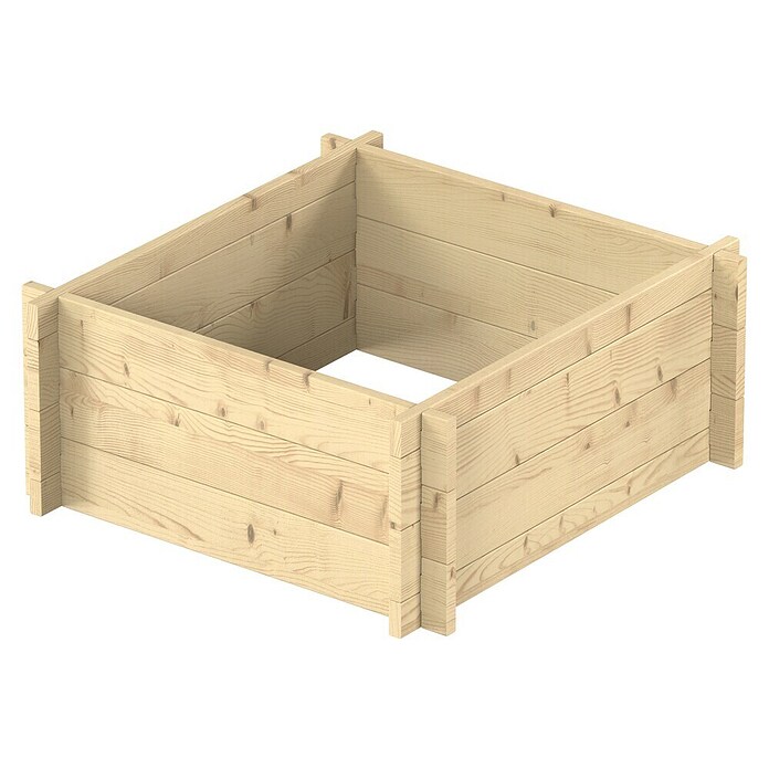 Upyard Hochbeet Multibox (L x B x H: 59 x 59 x 29,5 cm, Holz, Natur) | BAUHAUS