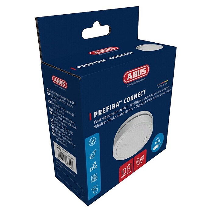 Abus Rauchwarnmelder PREFIRA CONNECT (Batterielaufzeit: 10 Jahre, Alarmsignal: 85 dB, 1 Stk.) | BAUHAUS