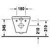 Duravit DuraStyle Spülrandloses Wand-WC (Ohne Beschichtung, Tiefspüler, Montageeigenschaft: Verdeckt, Weiß)