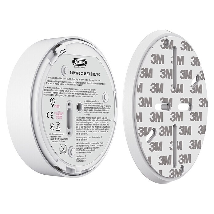 Abus Hitzewarnmelder PREVARO CONNECT (Batterielaufzeit: 10 Jahre, Alarmsignal: 85 dB, 1 Stk.) | BAUHAUS