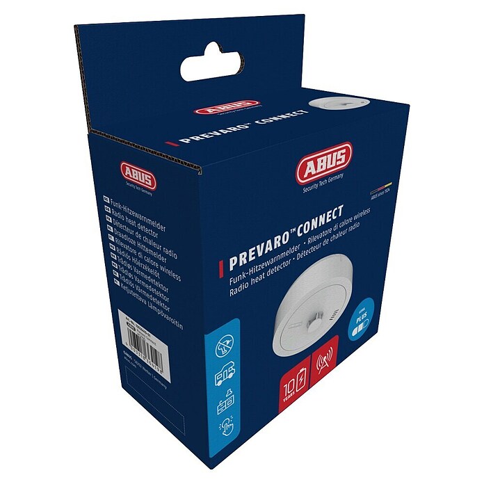 Abus Hitzewarnmelder PREVARO CONNECT (Batterielaufzeit: 10 Jahre, Alarmsignal: 85 dB, 1 Stk.) | BAUHAUS