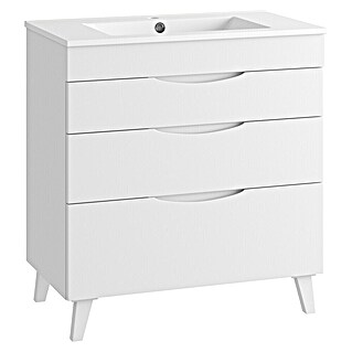 Mueble de lavabo Turia (L x An x Al: 45 x 80 x 85 cm, Blanco mate)