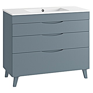 Mueble de lavabo Turia (L x An x Al: 45 x 100 x 85 cm, Azul)