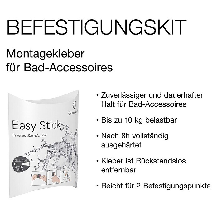 Camargue Befestigungskit Easy Stick (Kleben, 6 g)