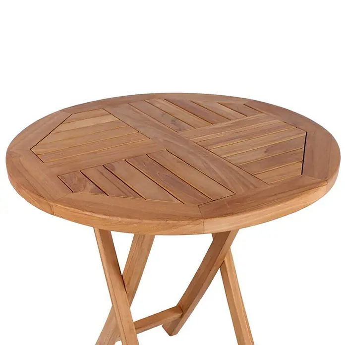 Bene Living Gartentisch Sutton - L x B x H: 70 x 70 x 75 cm, Ø x H: 70 x 75 cm, Teakholz, Rund, Braun