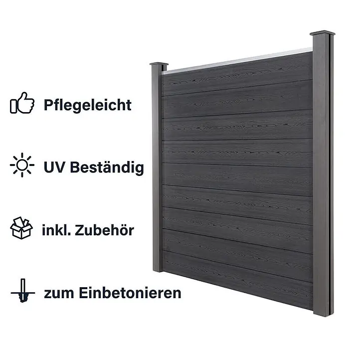 Home Deluxe Sichtschutzelement CALLADO - Verbundwerkstoff, Anthrazit