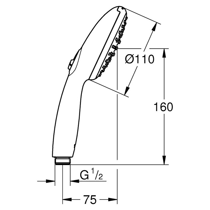 Grohe Doucheset met handdouche Vitalio start 110 handdouche (Chroom) | BAUHAUS