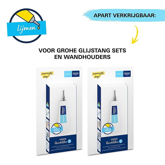 Grohe QuickFix Vitalio Start Doucheset met handdouche (Gatafstand: 47 cm - 62 cm, Aantal straalsoorten: 2 st.) | BAUHAUS