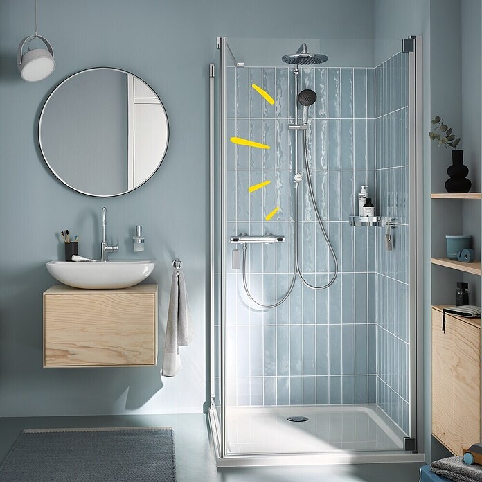 Grohe Brausegarnitur Vitalo Start 250 (Lochabstand: 62 cm, Art Strahl: Rain, SmartRain, Jet, Chrom) | BAUHAUS