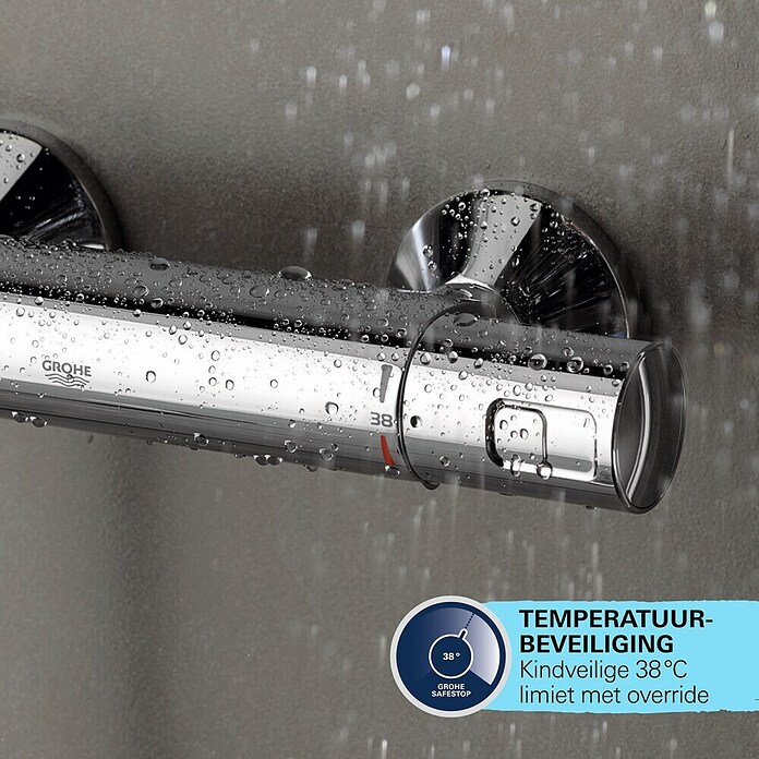 Grohe Vitalio Start Douchesysteem (Hoogte: 101,6 cm, Aantal straalsoorten: 2 st., Zilver) | BAUHAUS