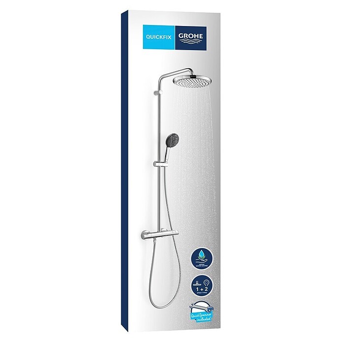 Grohe Vitalio Start Douchesysteem (Hoogte: 101,6 cm, Aantal straalsoorten: 2 st., Zilver) | BAUHAUS