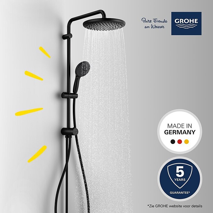 Grohe Doucheset Vitalio 250 Start (Zwart) | BAUHAUS