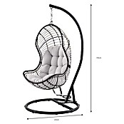 Sunfun Hamaca colgante Cozumel (Acero, Antracita, Altura: 196 cm) | BAUHAUS
