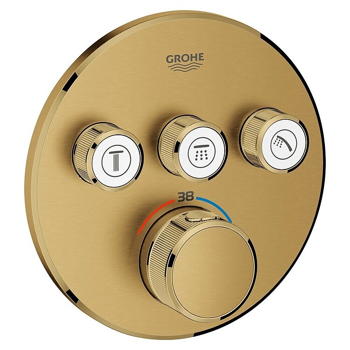 Grohe Grohtherm SmartControl Inbouwthermostaatkraan (Rond, Brushed Cool Sunrise) | BAUHAUS
