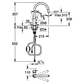Grohe Keukenkraan Start Edge (Chroom, Glanzend) | BAUHAUS