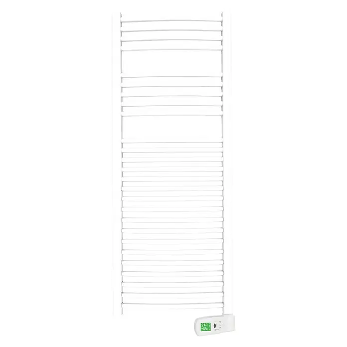 Rointe Radiador toallero eléctrico Sygma - An x Al: 50 x 130 cm, 500 W, Blanco - Elegante toallero blanco con control digital. Ideal para baños, proporciona calor y confort. Diseño práctico y elegante.