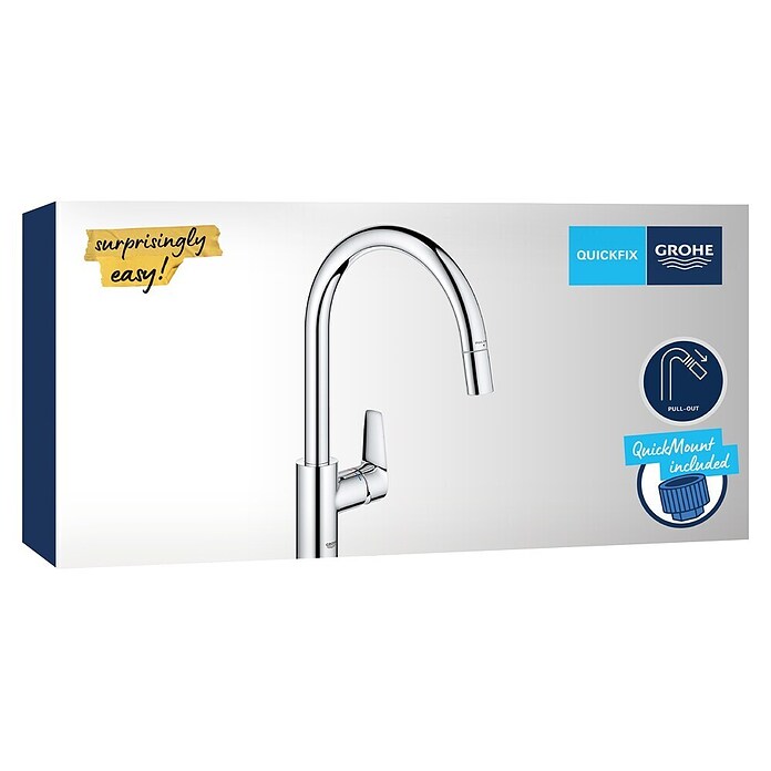 Grohe Keukenkraan Start Edge (Chroom, Glanzend) | BAUHAUS