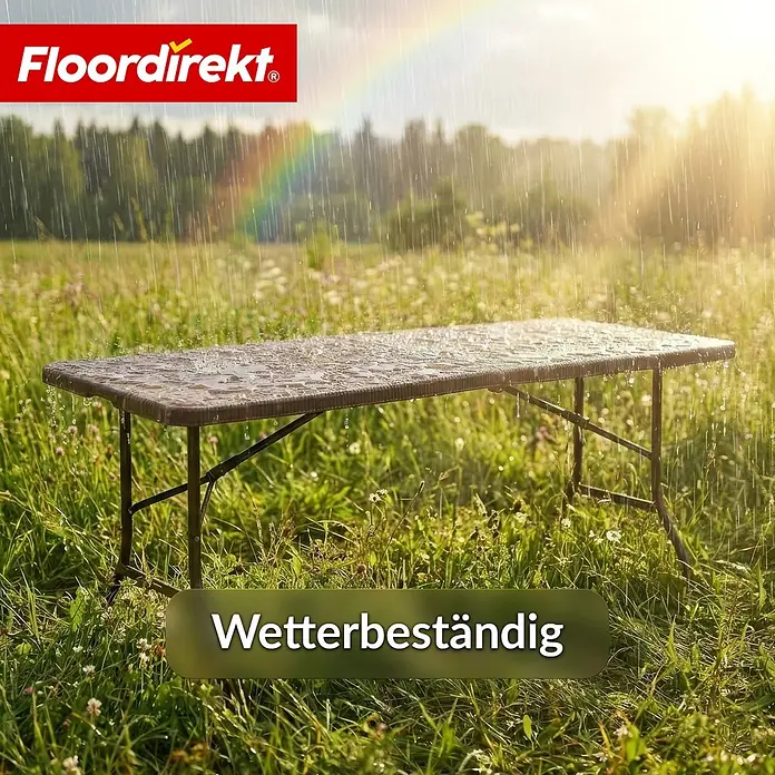 Floordirekt Gartentisch Miyako - L x B x H: 183 x 75 x 74 cm, HDPE, Rechteck, Braun