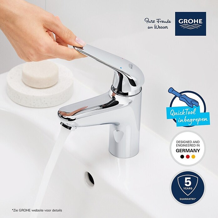 Grohe Swift Wastafelkraan M-Size (Chroom, Glanzend) | BAUHAUS