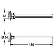 Grohe Start Handdoekstang (Zwart, Metaal) | BAUHAUS